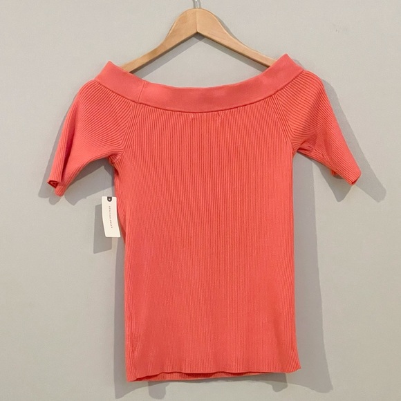 NWT Anthropologie Ribbed Off the Shoulder Sweater - Picture 7 of 10